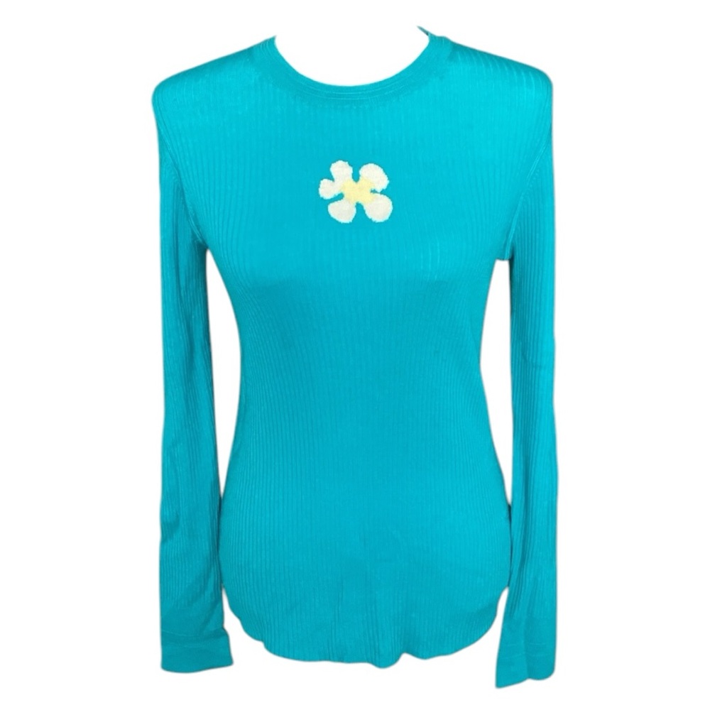 Marc Jacobs Merino Wool Blue Floral Sweater